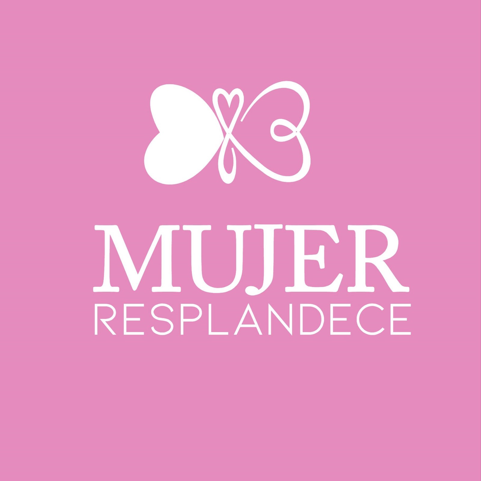 Logo Mujer Resplandece - Mariposa rosa
